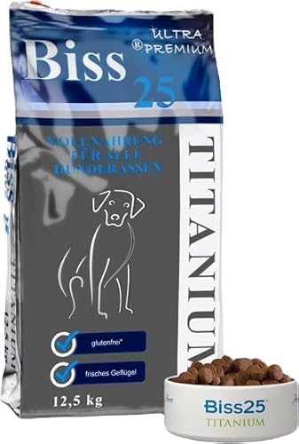 Biss25 Titanium (12,5 kg) | glutenfrei | Premium Trockenfutter | für empfindliche Hunde Aller Altersgruppen von BISS 25