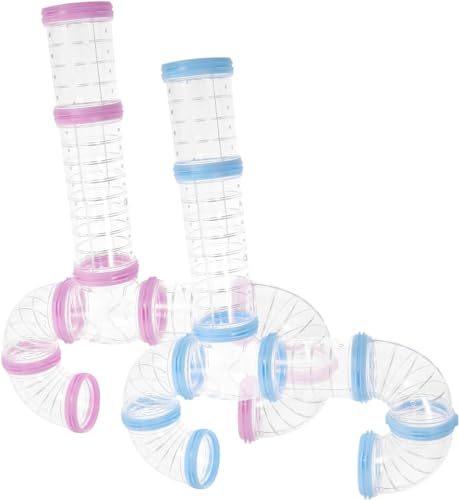 Paket mit 2 Hamsterrohren, Abenteuer-Hamsterrohr, transparentes Außenrohr, Mausanschluss, Bastelspielzeug, Hamsterkäfig-Zubehör. Paket mit 2 Hamsterrohren, Abenteuer-Hamsterrohr, transparentes Außenrohr, Mausanschluss, Bastelspielzeug, Hamsterkäfig-Zubehör. von BITANTIC