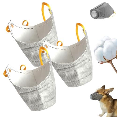 BIUBIULOVE Verstellbare Atemschutzmaske Für Hunde, Atemschutzmaske Für Hunde, Hundemaske, Rauchmaske Für Hunde, Wiederverwendbare Maulkörbe Für Hunde, Für Große Und Kleine Hunde (S,3 Stück) von BIUBIULOVE