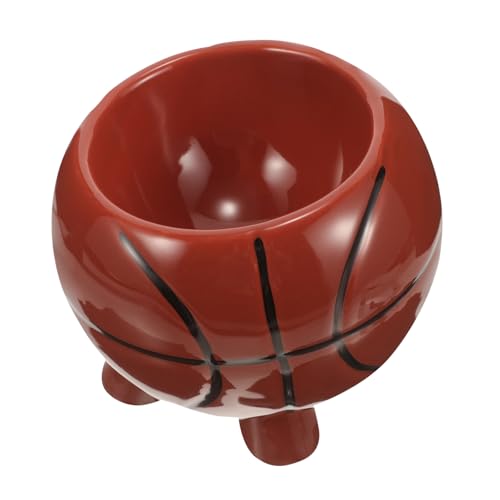 BIUDECO Keramik-Futternapf-Set für Haustiere Basketball-Design Futternapf für Hunde und Katzen breiter Boden Tierfutterbehälter und leicht zu waschen von BIUDECO