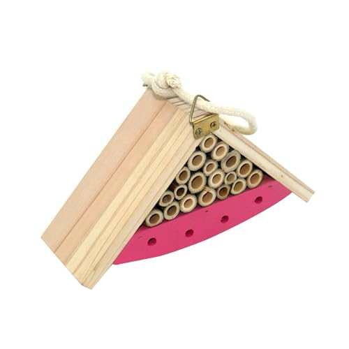 Kostenloses Insektenhotel – Bienenwabenhotel aus Holz – Umweltfreundliches Käferhaus aus Holz, Käferhotel Unterschlupf für Marienkäfer, Schmetterlinge, Wildbienen Gartendekoration (Pink Bee Insect Kostenloses Insektenhotel – Bienenwabenhotel aus Holz – Umweltfreundliches Käferhaus aus Holz, Käferhotel Unterschlupf für Marienkäfer, Schmetterlinge, Wildbienen Gartendekoration (Pink Bee Insect von BJMAND