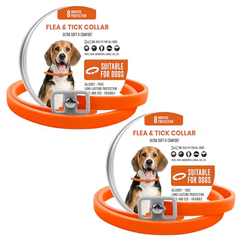 BKEPDY Hundehalsband für Hunde 2 Stück Effektiver Schutz vor Ungeziefern und Zecken Wasserdicht und Größenverstellbar mit Natürlichen Inhaltsstoffen BKEPDY Hundehalsband für Hunde 2 Stück Effektiver Schutz vor Ungeziefern und Zecken Wasserdicht und Größenverstellbar mit Natürlichen Inhaltsstoffen von BKEPDY