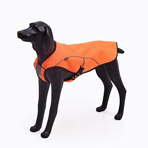 BlackDoggy Dog Swamp Cooler Verdunstungskühlweste Reflektierende Jacke für kleine, mittlere und große Hunde, Sommer-Outdoor-Spaziergang, Jagd, Camping, Größe XL von BLACKDOGGY