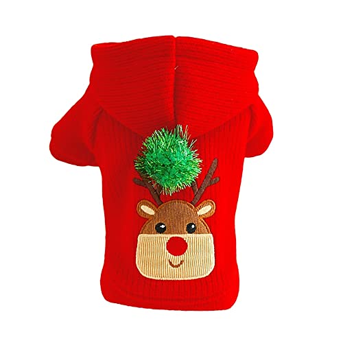 BLANAN Warmes Hund Prinzessin Kleid Kleidung Dackel Chihuahua Weihnachten kleiner Hund warmer Pullover Rock (Farbe: A, Größe: L) von BLANAN