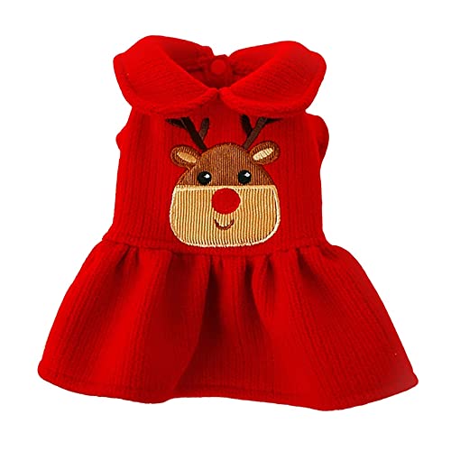 Warmes Hund Prinzessin Kleid Kleidung Dackel Chihuahua Weihnachten kleiner Hund warmer Pullover Rock (Farbe: B, Größe: L) von BLANAN