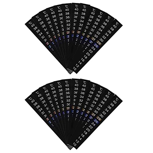 BLASHRD 24 Stücke Tragbares Aquarium Aquarium Aufklebbarer Thermograph Temperatur Messung Celsius Thermometer Aufkleber BLASHRD 24 Stücke Tragbares Aquarium Aquarium Aufklebbarer Thermograph Temperatur Messung Celsius Thermometer Aufkleber von BLASHRD