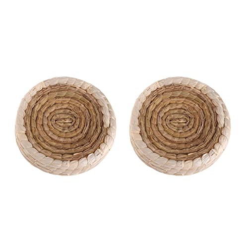 BLASHRD 2X Hand Gewebte Nester Mais Blätter und Stroh Schlupfbeete Umwerbung Bauern HöFe Tauben/Zwerg Kaninchen/Kaninchen von BLASHRD