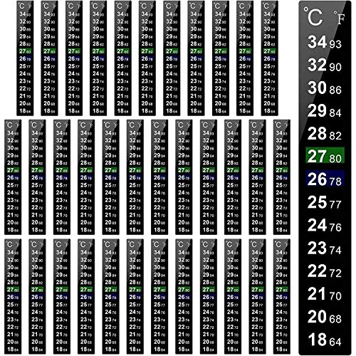 BLASHRD 36 StüCk Digitaler Temperatur Aufkleber Selbst Klebendes Thermometer Streifen Fermenter Selbst Klebendes Kristall Streifen Aquarium Thermometer BLASHRD 36 StüCk Digitaler Temperatur Aufkleber Selbst Klebendes Thermometer Streifen Fermenter Selbst Klebendes Kristall Streifen Aquarium Thermometer von BLASHRD