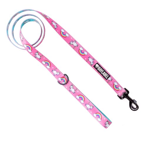 Baylabel Urban Hundeleine - Starkes glattes Band - Beidseitig Bedruckt - Dauerhaft- für Kleine Mittelgroße und Große Hunde - Over The Rainbow (Länge: 150 cm., Breite: 20 mm) von BLB