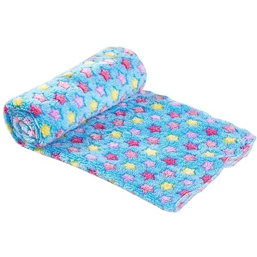 BLBTEDUAMDE Gemütliche Hundedecke: Haustierdecke for mittelgroße Hunde und Katzen, Hundedecken waschbar, weich, fusselfrei(Blue Stars,L(80X100cm)) von BLBTEDUAMDE