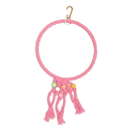 BLBTEDUAMDE Vogelspielzeug for Käfigvögel: Futtersuchspielzeug for Sittiche, Vogelspielzeug, Nymphensittichspielzeug, Futtersuchspielzeug for Vögel(L Round pink) von BLBTEDUAMDE