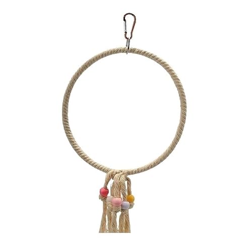 BLBTEDUAMDE Vogelspielzeug for Käfigvögel: Futtersuchspielzeug for Sittiche, Vogelspielzeug, Nymphensittichspielzeug, Futtersuchspielzeug for Vögel(L Round White) von BLBTEDUAMDE
