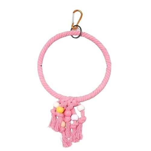 BLBTEDUAMDE Vogelspielzeug for Käfigvögel: Futtersuchspielzeug for Sittiche, Vogelspielzeug, Nymphensittichspielzeug, Futtersuchspielzeug for Vögel(S Round pink) von BLBTEDUAMDE