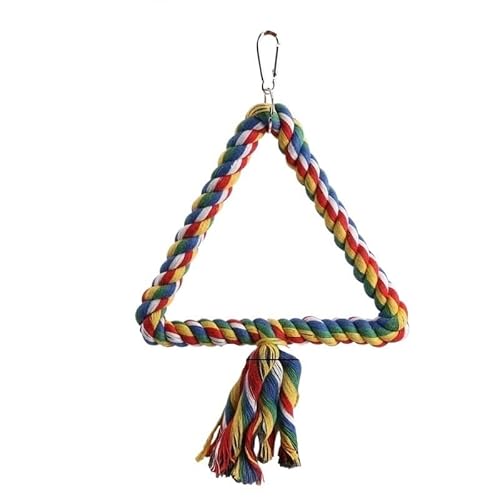 BLBTEDUAMDE Vogelspielzeug for Käfigvögel: Futtersuchspielzeug for Sittiche, Vogelspielzeug, Nymphensittichspielzeug, Futtersuchspielzeug for Vögel(Triangular Colorful) von BLBTEDUAMDE