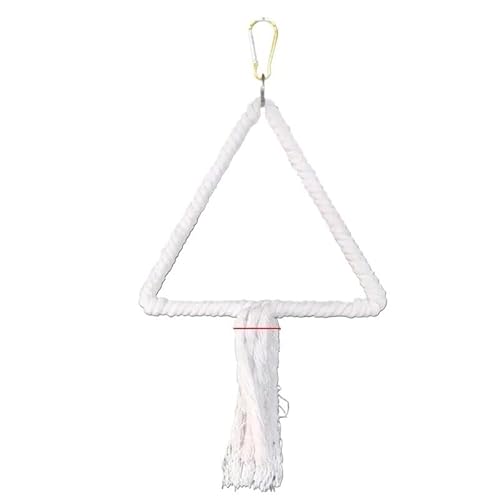 BLBTEDUAMDE Vogelspielzeug for Käfigvögel: Futtersuchspielzeug for Sittiche, Vogelspielzeug, Nymphensittichspielzeug, Futtersuchspielzeug for Vögel(Triangular White) von BLBTEDUAMDE