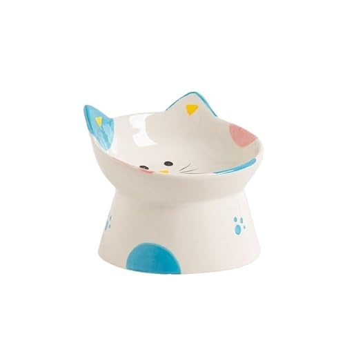 Erhöhter Keramiknapf for Katzen, Tierfutter, Wasser, Snackschalen, kleine Hunde, Futterspender for Trinken und Fressen (Color : Bowl 5) von BLBTEDUAMDE