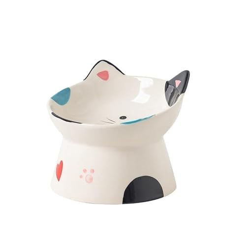 Erhöhter Keramiknapf for Katzen, Tierfutter, Wasser, Snackschalen, kleine Hunde, Futterspender for Trinken und Fressen (Color : Bowl 6) von BLBTEDUAMDE