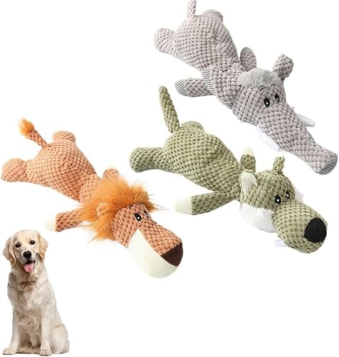 BLEDD Robustanimal for Starke Kauer, Invincipaw-Tiere for Starke Kauer, Robustes Kauspielzeug for Hunde (Color : 3PCS) von BLEDD