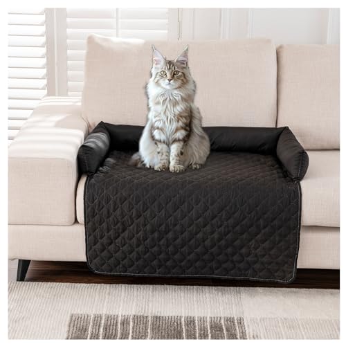 BLGVGKLPNT Pet Ice Mat Cooling Mat, Hundebett Weiches und Warmes Matten Hundekissen Waschbarn kuschelig Umkehrbar Haustier Sofakissen, Komfortabel Haustier Kühlbett (Noir,90x135cm) von BLGVGKLPNT