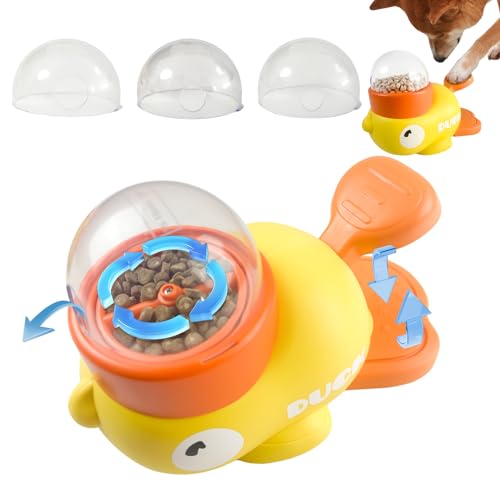 BLIWINPT 2-in-1 Interaktives Slow Feeder Dog Enrichment Toys Interaktives Hundespielzeug Perfekt für kleine bis mittelgroße Welpen Entenförmige Puzzles fördert das IQ-Training, reduziert Blähungen von BLIWINPT