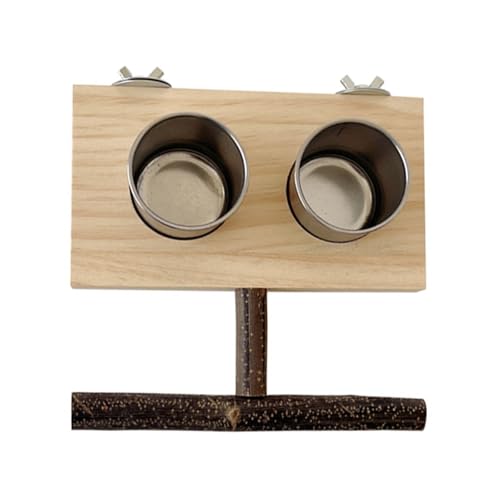 Papageien-Sitzstange mit Metallnapf für Sittiche, einfache Montage, Schraubsitzstangen, Futterstation für kleine Vögel, Futterstation für kleine Vögel, stehende Sitzstangen, Haustier-Vogelzubehör Papageien-Sitzstange mit Metallnapf für Sittiche, einfache Montage, Schraubsitzstangen, Futterstation für kleine Vögel, Futterstation für kleine Vögel, stehende Sitzstangen, Haustier-Vogelzubehör von BLNGET