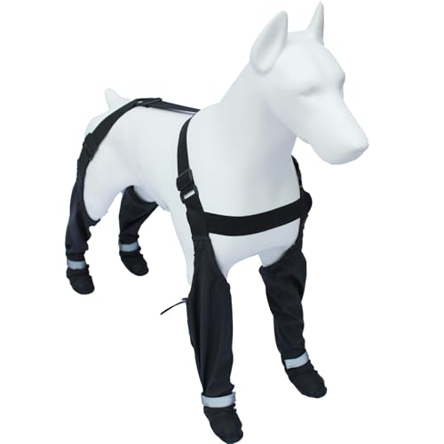 BLOSSOMLIFE Hundestiefel mit Hosenträgern, wasserdicht, große Hunde, Regenstiefel, Gummisohle, Schneehose, Pfotenschutz, Legging-Schuhe, rutschfest, reflektierend, Größe M BLOSSOMLIFE Hundestiefel mit Hosenträgern, wasserdicht, große Hunde, Regenstiefel, Gummisohle, Schneehose, Pfotenschutz, Legging-Schuhe, rutschfest, reflektierend, Größe M von BLOSSOMLIFE