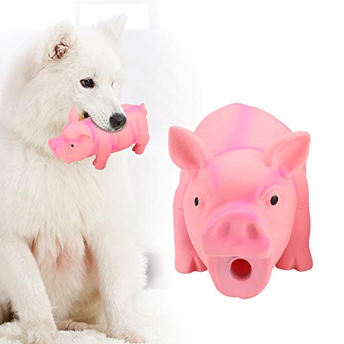BLSYHDH 2PCS Haustierspielzeug, Latex-Quietschspielzeug für Hunde, Quietschendes Schwein-Haustierspielzeug, Bissfestes Latex-Kauspielzeug für Hunde, Schweinemodell, Klingendes Latex-Zahnreinigungskons von BLSYHDH
