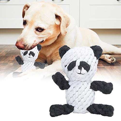 BLSYHDH Cartoon-Tierform-Hundeseilspielzeug, Baumwollseil-Hundespielzeugseil, Reines Manuelles Webseil-Hundespielzeug, Beißendes Kaubacken-Hundeseilspielzeug, Zahnreinigungs-Hundeseilspielzeug(Panda) von BLSYHDH