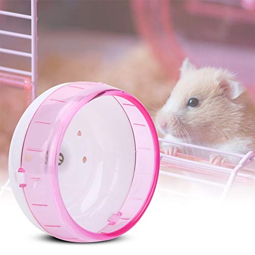 BLSYHDH Hamster-Übungsrad, Leises, Interessantes Laufrad für Kleine Tiere, Leises Laufrad, Übungsrad-Spielzeug, Hamsterkäfig-Zubehör für Haustierhamster, Rennmäuse, Mäuse, Ratten,(Rosa) von BLSYHDH