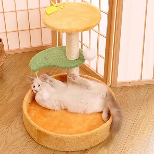 BLSYHDH Katzenbaum, Sisal-Kratzbaum, Interaktives, Multifunktionales Katzen-Klettergerüst, Bequemes Katzenturmbett, Katzennest, Haustiermattenbetten, Möbel, Haustierbett für Hunde, Katzen, die Sich Au BLSYHDH Katzenbaum, Sisal-Kratzbaum, Interaktives, Multifunktionales Katzen-Klettergerüst, Bequemes Katzenturmbett, Katzennest, Haustiermattenbetten, Möbel, Haustierbett für Hunde, Katzen, die Sich Au von BLSYHDH