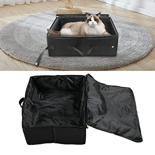 BLSYHDH Katzentoilette, Zusammenklappbar, Tragbar, Wasserdicht, Auslaufsicher, Reise-Katzentoilette mit Deckel, Leicht zu Reinigendes Haustier-Töpfchen mit Seitengriffen für Kleine, Mittelgroße und Gr BLSYHDH Katzentoilette, Zusammenklappbar, Tragbar, Wasserdicht, Auslaufsicher, Reise-Katzentoilette mit Deckel, Leicht zu Reinigendes Haustier-Töpfchen mit Seitengriffen für Kleine, Mittelgroße und Gr von BLSYHDH