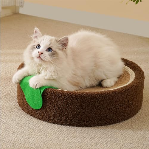 BLSYHDH Rundes Katzenkratzer-Lounge-Bett, Sisal-Katzenkratzer für Hauskatzen, Bequeme Katzenkratzpad-Nester, Moderne, Niedliche Katzenkratzpad-Schüssel für Katzenkätzchen, Vergnügungsruhe, Haustierbed BLSYHDH Rundes Katzenkratzer-Lounge-Bett, Sisal-Katzenkratzer für Hauskatzen, Bequeme Katzenkratzpad-Nester, Moderne, Niedliche Katzenkratzpad-Schüssel für Katzenkätzchen, Vergnügungsruhe, Haustierbed von BLSYHDH