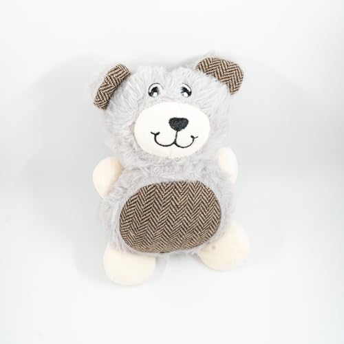 BLUE BAY Quietschendes Plüsch-Hundespielzeug, niedliche Tier-Spielzeug für den Innenbereich, lindert Angstzustände, perfekt zum Kuscheln (Teddy Paws) von BLUE BAY