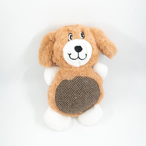 BLUE BAY Quietschendes Plüsch-Hundespielzeug, niedliche Tier-Spielzeug für den Innenbereich, lindert Angstzustände, perfekt zum Kuscheln (Woof Buddy) von BLUE BAY