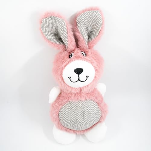 BLUE BAY Quietschendes Plüsch-Hundespielzeug, niedliches Tierspielzeug für den Innenbereich, lindert Angstzustände, perfekt zum Kuscheln (Hoppy Bunny) von BLUE BAY