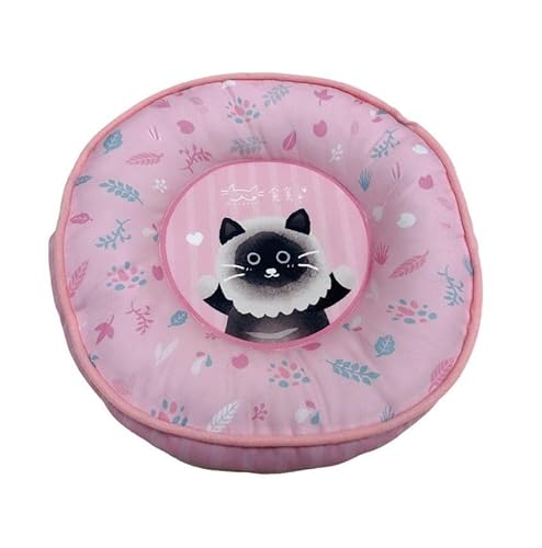 Donut-Haustierbett für Katzen und kleine Hunderassen, leicht, rund, leicht zu reinigen, beruhigend und sicher von BLUE BAY