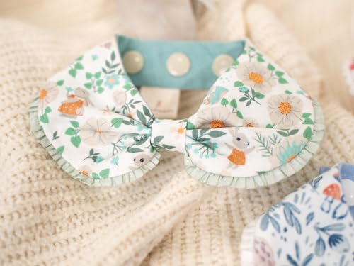 Haustier-Bandana, Halsband-Schal für Katzen und kleine Hunde, hochwertiger Stoff, 3 Größen, verstellbarer Dreifach-Schnappverschluss, Größe M, Olivgrün Haustier-Bandana, Halsband-Schal für Katzen und kleine Hunde, hochwertiger Stoff, 3 Größen, verstellbarer Dreifach-Schnappverschluss, Größe M, Olivgrün von BLUE BAY