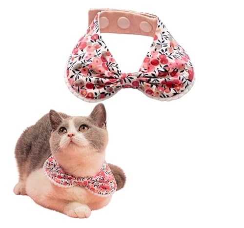 Haustier-Bandana, Halsband für Katzen und kleine Hunde, weich und langlebig, verstellbarer Dreifach-Schnappverschluss, Größe S, Blumenbeere Haustier-Bandana, Halsband für Katzen und kleine Hunde, weich und langlebig, verstellbarer Dreifach-Schnappverschluss, Größe S, Blumenbeere von BLUE BAY