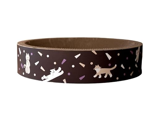 Katzenkratz-Loungebett | strapazierfähiges Recyclingbrett zum Schutz von Möbeln | Katzenkratznapf (Miau Schwarz) von BLUE BAY