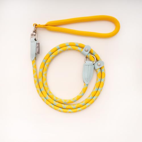 Verstellbare Retrieverleine, 152 cm, reflektierend, strapazierfähig, bequem, starkes Seil, um 360 Grad drehbar, kein Verheddern, Gelb Verstellbare Retrieverleine, 152 cm, reflektierend, strapazierfähig, bequem, starkes Seil, um 360 Grad drehbar, kein Verheddern, Gelb von BLUE BAY