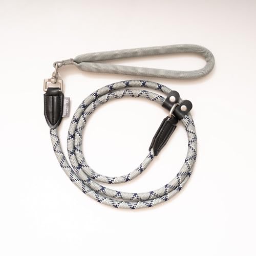 Verstellbare Retrieverleine, 152 cm, reflektierend, strapazierfähig, bequem, starkes Seil, um 360 Grad drehbar, kein Verheddern, Grau Verstellbare Retrieverleine, 152 cm, reflektierend, strapazierfähig, bequem, starkes Seil, um 360 Grad drehbar, kein Verheddern, Grau von BLUE BAY