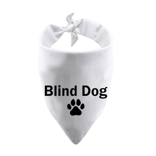 Hundehalstuch, Sehbehinderung, Hundehalstuch, Blind-Dreieck-bedruckte Lätzchen, Haustier-Schal für Haustier-Geburtstagsgeschenk (Blind Dog) von BLUPARK
