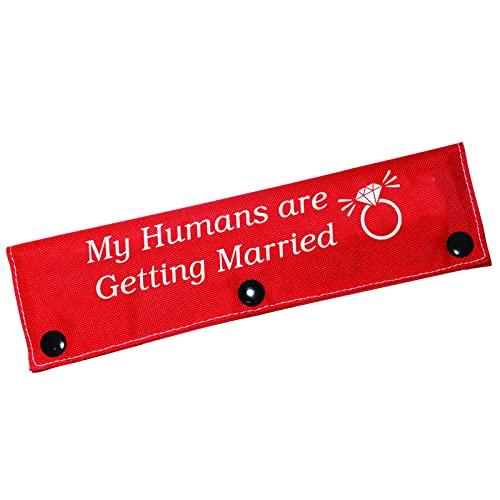 Hundeleine für Verlobung, Hochzeit, My Humans are Getting Married, bedruckte Hundeleine, zum Wickeln, Aufhängen, ID-Patch Tag (Getting Married-Sleeve) von BLUPARK