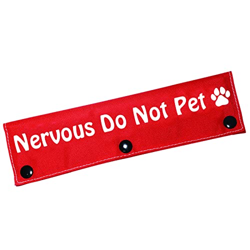 Lustige Hundeleine, Nervous, Do Not Pet Hundeleine, zum Wickeln, Warnung, zum Aufhängen, ID Patch Tag Haustier, Geburtstagsgeschenk (keine Haustierhülle) von BLUPARK