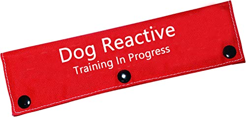 Lustige Hundeleine, Sleeve für Hunde, reaktives Training in Progress, Hundeleine mit Alarm-Aufnäher zum Aufhängen (reaktives Trainingshülle) von BLUPARK