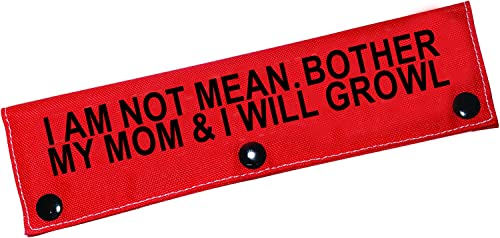 Lustige Hundeleine, mit Aufschrift "I Am Not Mean.Bother My Mom & I Will Growl" (I Am Not Mean-Sleeve) von BLUPARK
