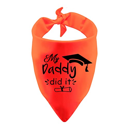 Lustiges Hundehalstuch mit Abschluss "My Daddy Did It", Geschenk für Vater, Abschluss (Daddy Did It) von BLUPARK