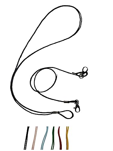 1 Mini-Führung, Schwarz oder andere Farbe, 60 cm, elastisches Seil, 3 mm, 2 Sicherheitshaken zum Befestigen von Bruststück und Mütze, 50 cm von BLUSUPERSHOP