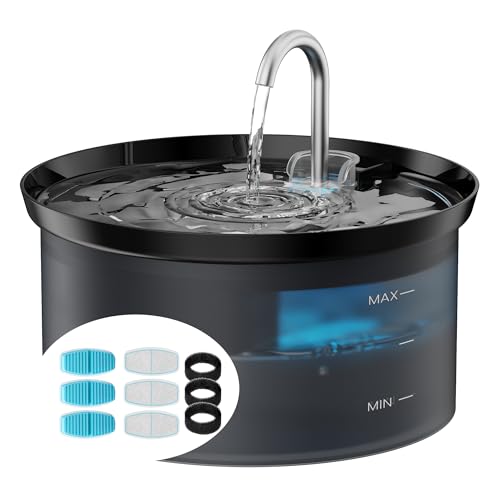 H4 BMDSAE Katzenbrunnen + 6 Filters + 3 Schwämme, Haustierbrunnen mit Ultra-Stiller Pumpe, Aktivkohlefilter hält das Wasser Sauber, 2,5L Kapazität, Wasserhahndesign, Anti -Sputtern H4 BMDSAE Katzenbrunnen + 6 Filters + 3 Schwämme, Haustierbrunnen mit Ultra-Stiller Pumpe, Aktivkohlefilter hält das Wasser Sauber, 2,5L Kapazität, Wasserhahndesign, Anti -Sputtern von BMDSAE