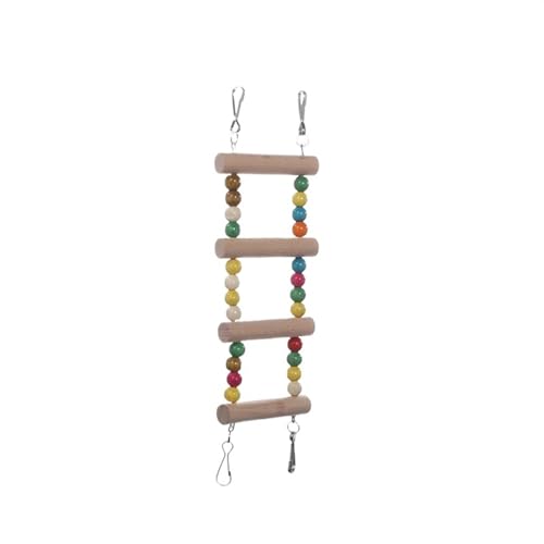BMOZRM Vogelspielzeug, Wellensittich Spielzeug, Kleiner Vogel, Tintenfischknochen, Kalzium-Schaukelring, Nymphensittich Spielzeug Zubehör, Utensilien(Color:Climbing Ladder,Size:S) von BMOZRM